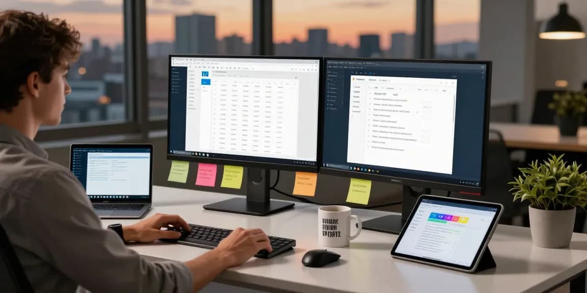 WPS Official Website user utilizing advanced software for productivity in a modern workspace.