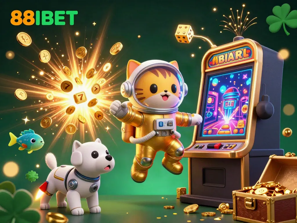 Engage in thrilling gameplay with 88IBET as 3D characters explore a vibrant casino universe.